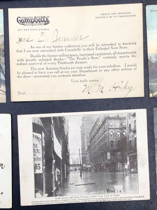 18 Pittsburgh postcards from 1905-1913: Heinz Residence, Homeopathic Hospital, Block House, 1912 flood, etc.