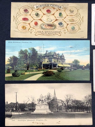 18 Pittsburgh postcards from 1905-1913: Heinz Residence, Homeopathic Hospital, Block House, 1912 flood, etc.