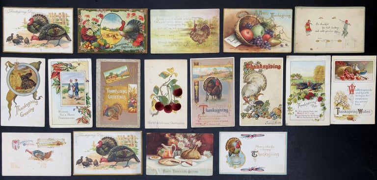 Item #H30697 17 Thanksgiving postcards, 1906-1916