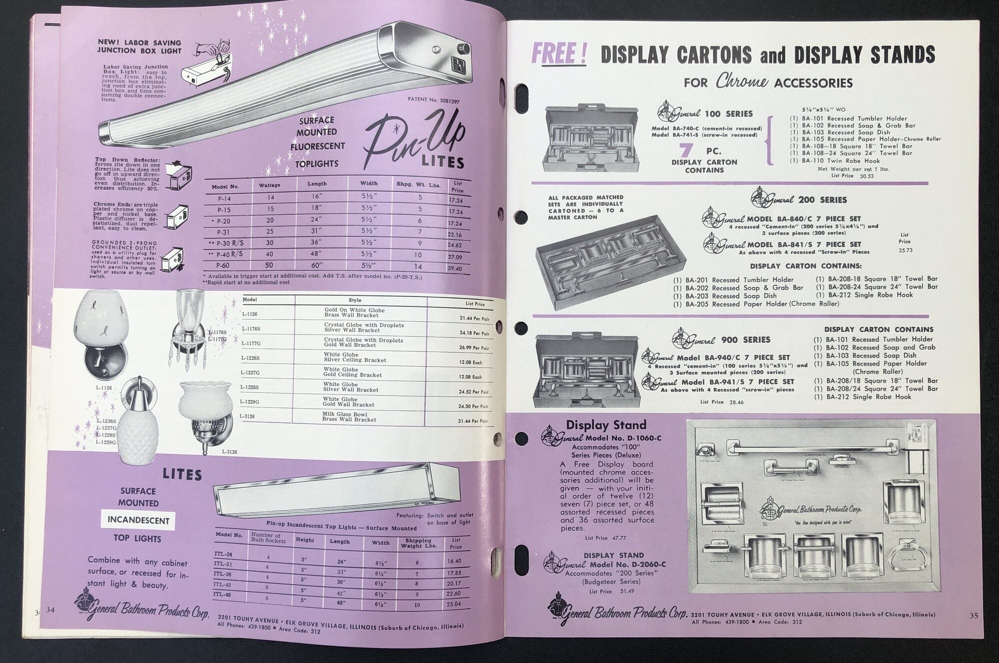 1965 catalog of bathroom fixtures and products: mirrors, cabinets ...