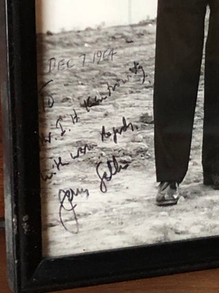 4 framed photos of Jonas Salk, 2 with signatures, 1957-1966