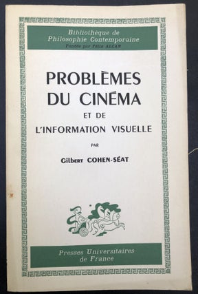 Item #H30728 Problèmes du cinéma et de l'information visuelle. Gilbert Cohen-Seat