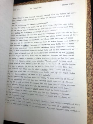 Dolvid -- 1975 typescript of huge fantasy novel set in the future, with corrections, map & chart