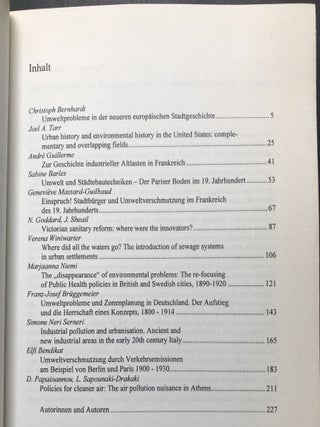 Environmental Problems in European Cities in the 19th and 20th Century -- Joel Tarr's copy