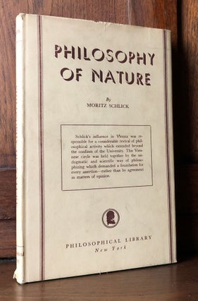 Item #H30911 Philosophy of Nature. Moritz Schlick