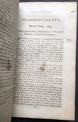 Reports of Cases in the County Courts of the Fifth Circuit, and in the High Courts of Errors and Appeals, of the State of Pennsylvania: And Charges to Grand Juries of Those County Courts