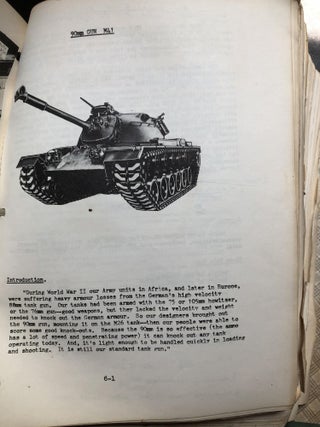1971 large binder of instructional materials for operating the M48 A3 Model B Main Battle Tank (MBT)