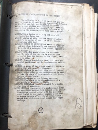 1971 large binder of instructional materials for operating the M48 A3 Model B Main Battle Tank (MBT)