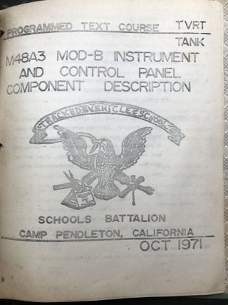 1971 large binder of instructional materials for operating the M48 A3 Model B Main Battle Tank (MBT)