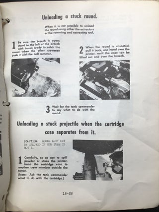 1971 large binder of instructional materials for operating the M48 A3 Model B Main Battle Tank (MBT)