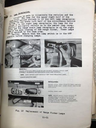 1971 large binder of instructional materials for operating the M48 A3 Model B Main Battle Tank (MBT)