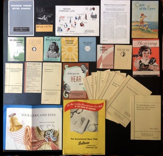 Item #H31216 25 1938-1950 pamphlets, brochures, ephemera on sight/blindness & hearing/deafness