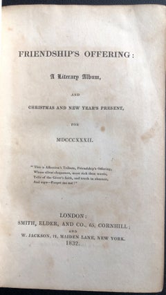 Friendship's Offering, a Literary Album ...(1832)