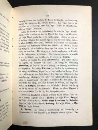 1930 Sesotho world geography schoolbook: Geography kapa thuto ea linaha le mebuso ea lefatse, e nang le 'mapa e 7
