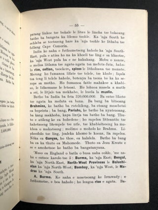 1930 Sesotho world geography schoolbook: Geography kapa thuto ea linaha le mebuso ea lefatse, e nang le 'mapa e 7