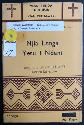 Item #H31387 Mende language: "Some Sayings of Jesus" - Njia lenga Yesu i ndeni