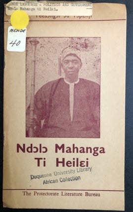 Item #H31404 Mende language "Procedure Compiling Tribal Authority, Lists and Election of...