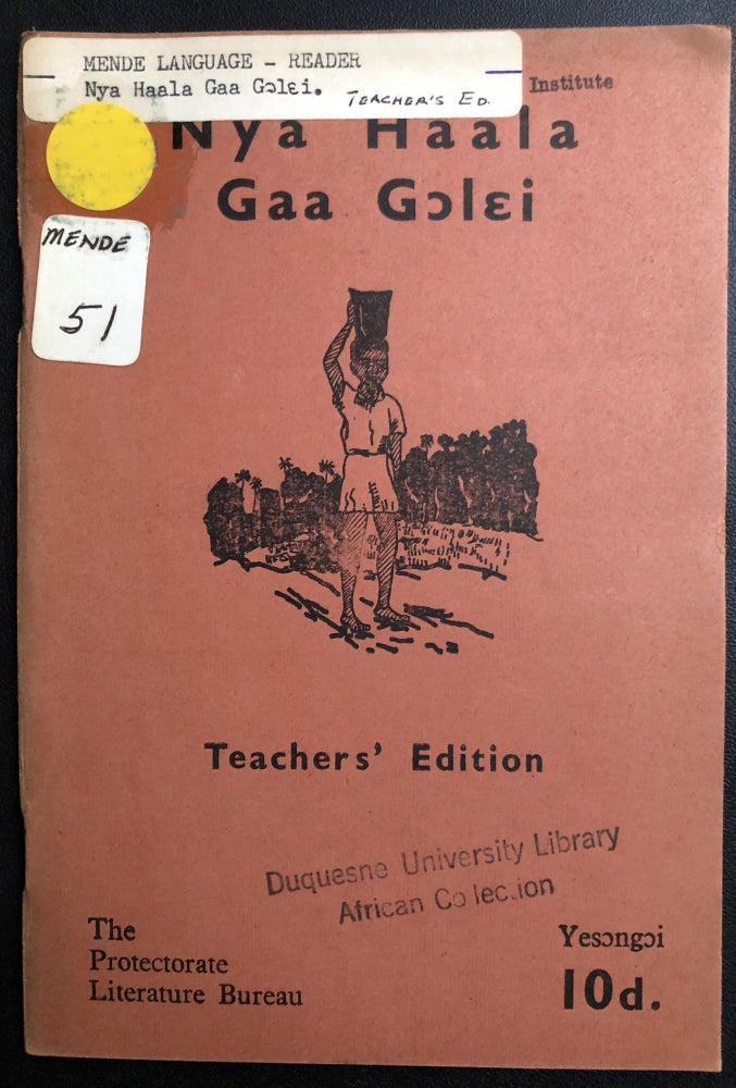 Item #H31414 Mende language "My First Reading Book" (1952), Teachers' Edition