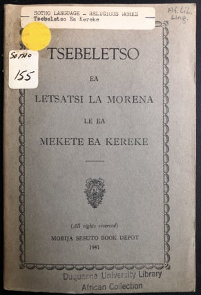 Item #H31417 Sesotho language Prayers, Services & Liturgy for the Days of Our Lord & Feast Days /...