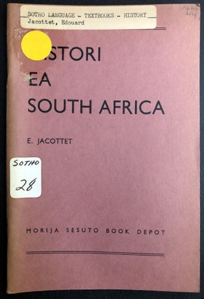 Item #H31420 Sesotho language History of South Africa. E. Jacottet