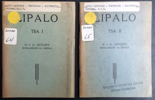 Item #H31424 Sesotho language arithmetic schoolbooks; Lipalo, Tsa I & II. J. G. Ortlepp