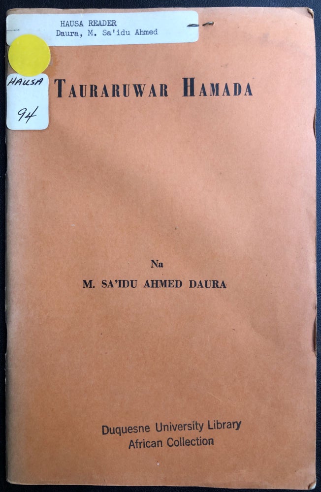 Item #H31465 Hausa novel: Tauraruwar Hamada -- Star of the Desert. Sa'idu Ahmed Daura.