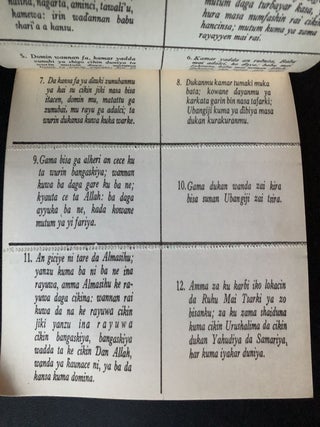 Hausa book of Bible quotations and Sunday School Lessons, "Sabon Rai Domin Kowa" - New Life for Everyone