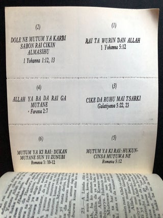Hausa book of Bible quotations and Sunday School Lessons, "Sabon Rai Domin Kowa" - New Life for Everyone