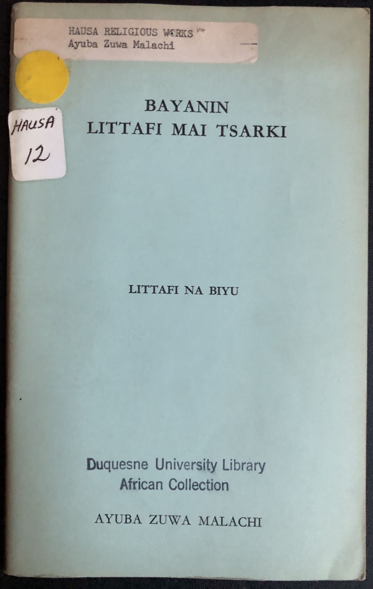 Hausa language Thinking Through the Bible, Part 2: Job to Malachi ...