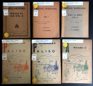 Item #H31658 Group of 6 Sesotho language primary school readers & spellers, 1939-1943: Paliso...