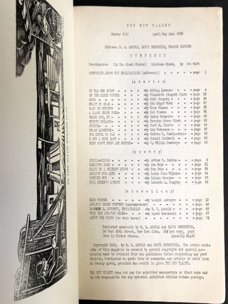 The New Talent, The Advance Guard Quarterly no. VIII (April - May - June, 1935) - contributor's own copy