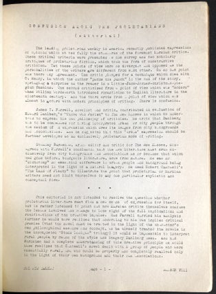 The New Talent, The Advance Guard Quarterly no. VIII (April - May - June, 1935) - contributor's own copy
