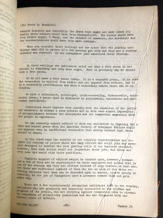 The New Talent, The Advance Guard Quarterly no. IV, March 1934