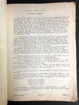 The New Talent, The Advance Guard Quarterly no. IX, July- August - September 1935 -- contributor's copy