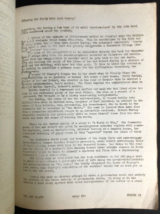 The New Talent, The Advance Guard Quarterly no. IX, July- August - September 1935 -- contributor's copy