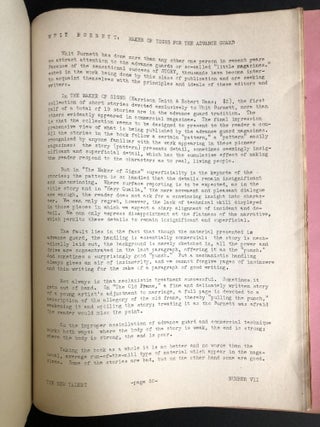 The New Talent, The Advance Guard Quarterly no.VII, January - February - March 1935 -- contributor's copy