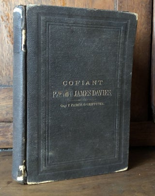 Item #H31692 Memoir in Welsh of Rev. James Davies of Radnor, Ohio; Cofiant Y Diweddar Barch:...