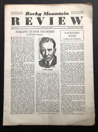 Item #H31747 Rocky Mountain Review, Spring 1938, Vol. 2 no. 4. Wallace Stegner, Howard Mumford...