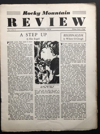 Item #H31748 Rocky Mountain Review, Winter 1938-1939, Vol. 3 no. 4. Weldon Kees, May Swenson,...
