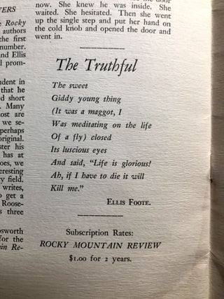 Rocky Mountain Review, Fall 1941, Vol. 6 no. 1