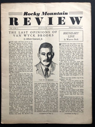 Item #H31750 Rocky Mountain Review, Winter 1942, Vol. 6 no. 2. Warren Beck Guerard Albert,...