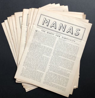 Item #H31754 Manas journal, 11 issues from 1953. Henry Geiger