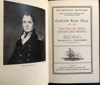 Item #H31810 Travels in India, Ceylon and Borneo. Basil Hall, ed H. G. Rawlinson