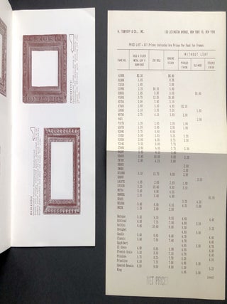 A Portfolio of Frames, Fifteenth Century to the Present, Vol. I (1961) & A Catalogue of Frames (1973) with additonal brochures & catalog