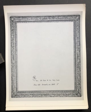 A Portfolio of Frames, Fifteenth Century to the Present, Vol. I (1961) & A Catalogue of Frames (1973) with additonal brochures & catalog