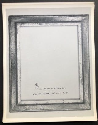 A Portfolio of Frames, Fifteenth Century to the Present, Vol. I (1961) & A Catalogue of Frames (1973) with additonal brochures & catalog