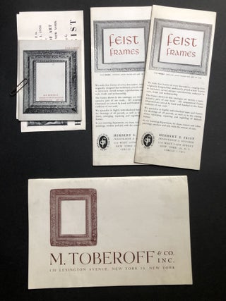 A Portfolio of Frames, Fifteenth Century to the Present, Vol. I (1961) & A Catalogue of Frames (1973) with additonal brochures & catalog