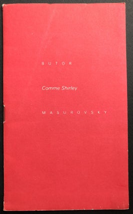Item #H31949 Comme Shirley (Poems & illustrations). Michel Butor, Gregory Masurovsky