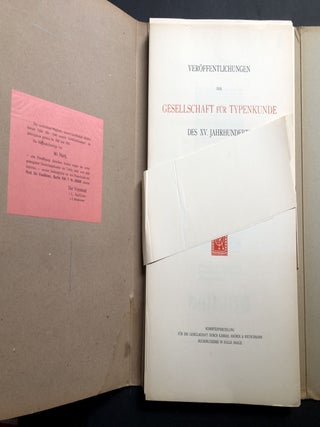Veröffentlichungen der Gesellschaft für Typenkunde des XV. Jahrhunderts. Jahrgang XVII-XVIII 1923/1924. Tafel 1351-1500