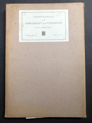 Veröffentlichungen der Gesellschaft für Typenkunde des XV. Jahrhunderts. Jahrgang XIX-XX, 1925/1926, Tafel 1501-1630